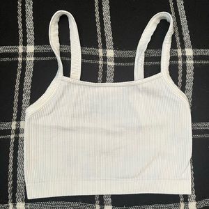 White cropped tank top.